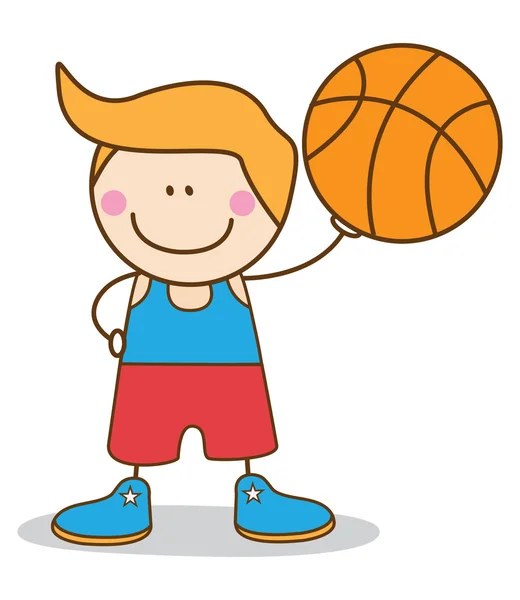 Αγόρι μπασκετμπολίστας — Διανυσματικό Αρχείο