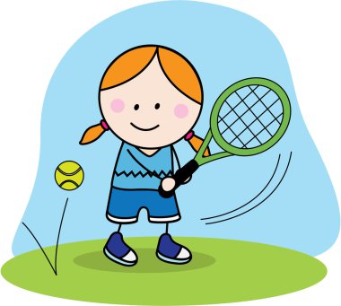Kız badminton oynarken