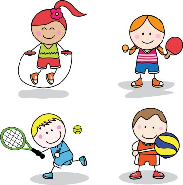Çocuklar spor koleksiyonu