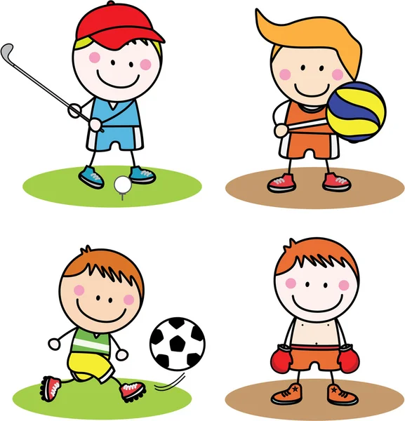 Kids sport collection — Stock Vector