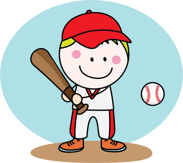 Niño jugando béisbol — Archivo Imágenes Vectoriales