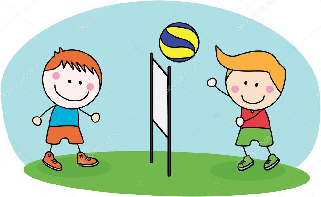pics Dibujos Para Colorear De Niños Jugando Voleibol nino voleibol vectores grafico vectorial nino voleibol imagenes vectoriales de stock depositphotos