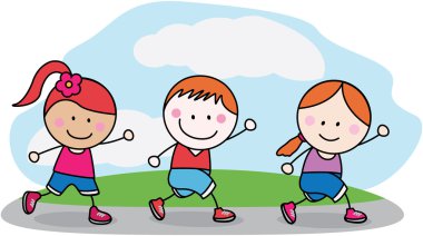 Çocuklar sabah saat çalışan