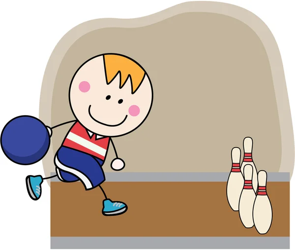 Joueur de bowling — Image vectorielle