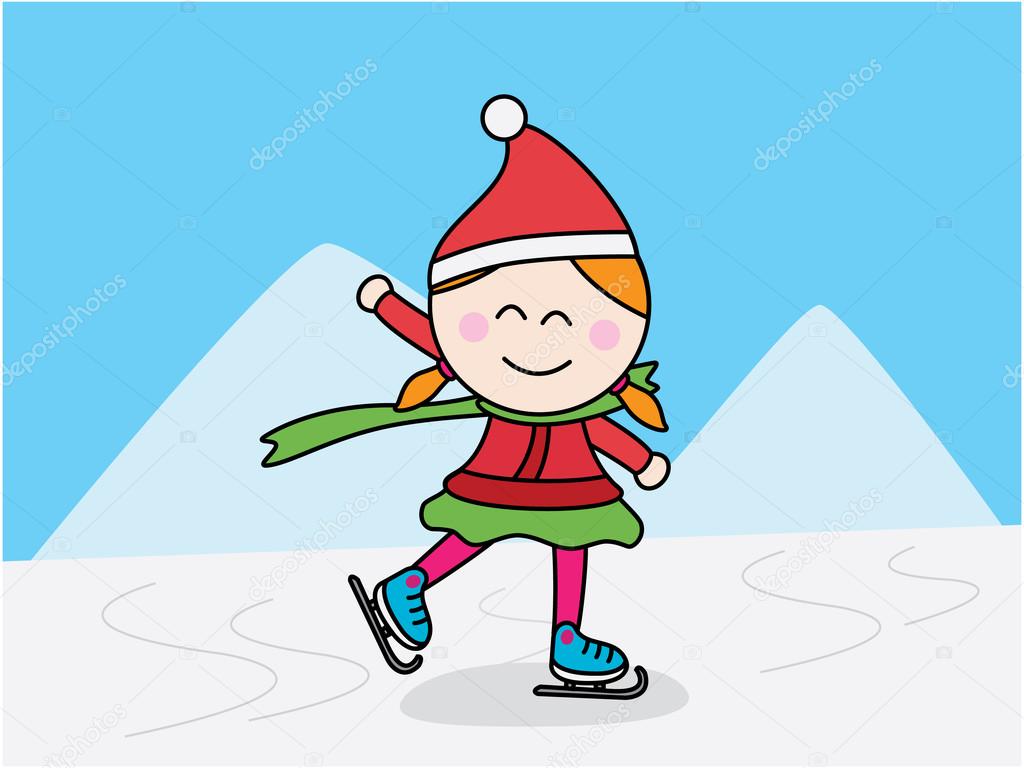 Ice skating girl