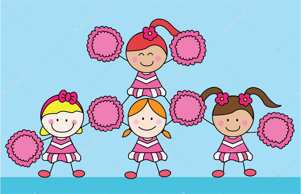 チアリーディングストックベクター ロイヤリティフリーチアリーディングイラスト Depositphotos