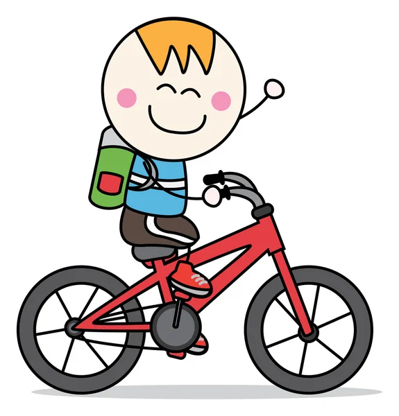 Biker jongen — Stockvector