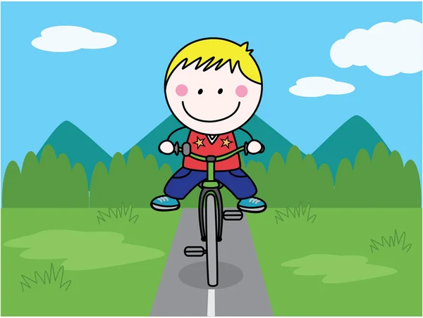 Biker jongen — Stockvector