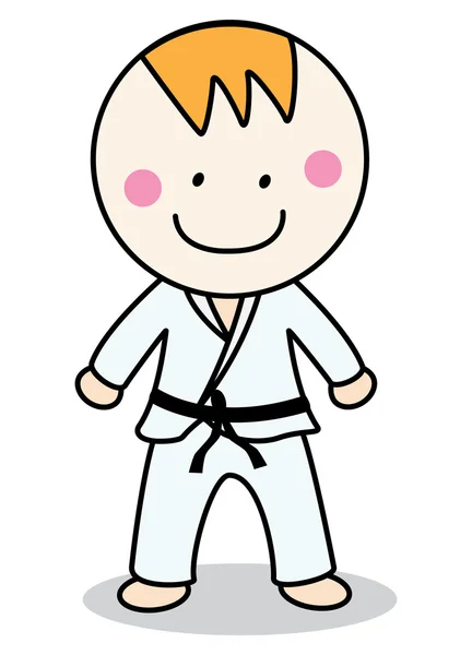 Karate çocuk — Stok Vektör