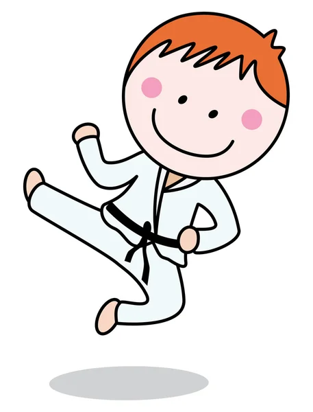 Karate-Junge — Stockvektor
