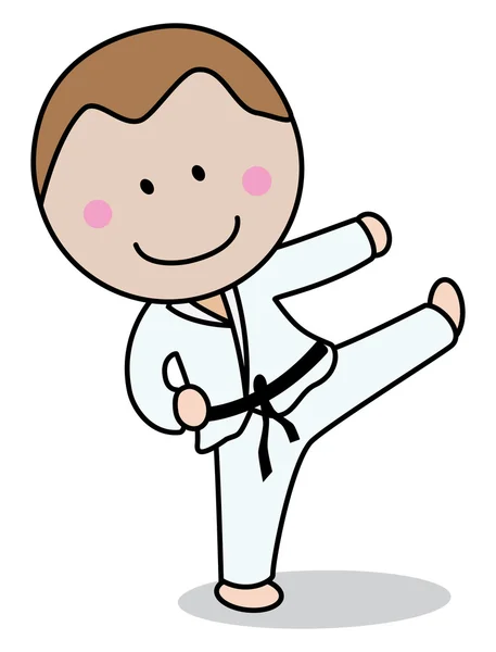 Chico karate — Vector de stock