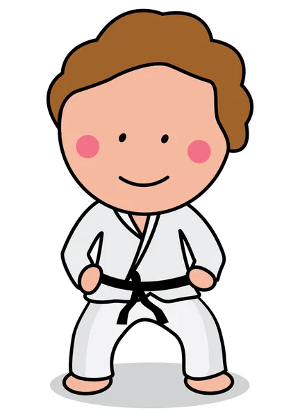 Chico karate — Vector de stock