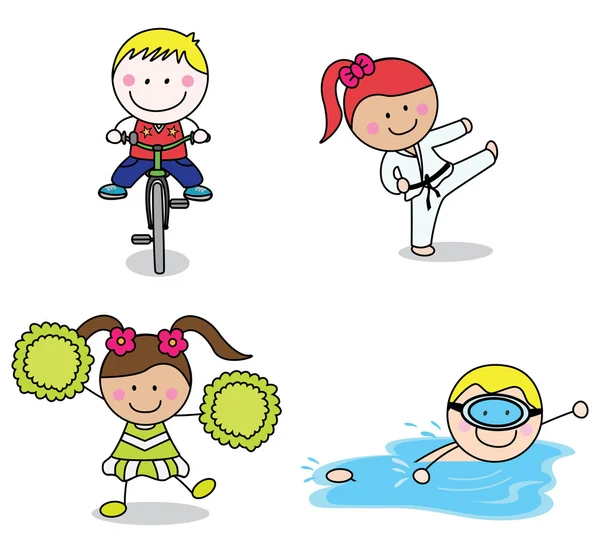 Collection sport pour enfants — Image vectorielle