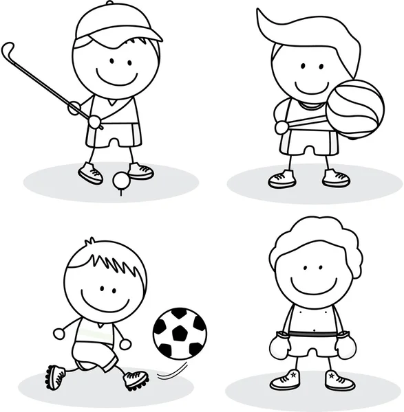 Kids sport collection — Stock Vector