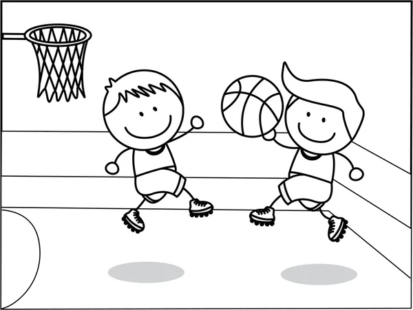 Basket ball boy — Stock Vector