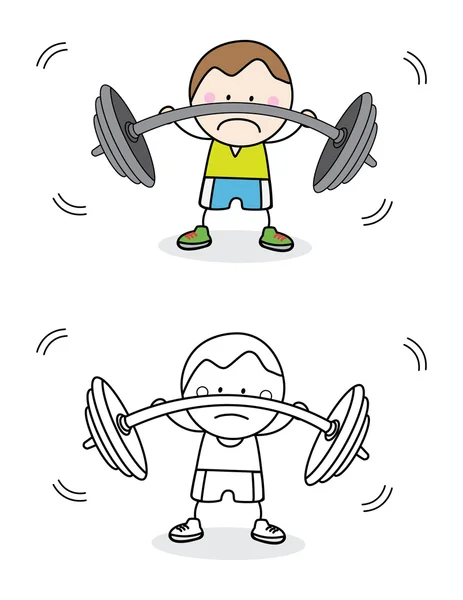 Boy fitness — Stock Vector