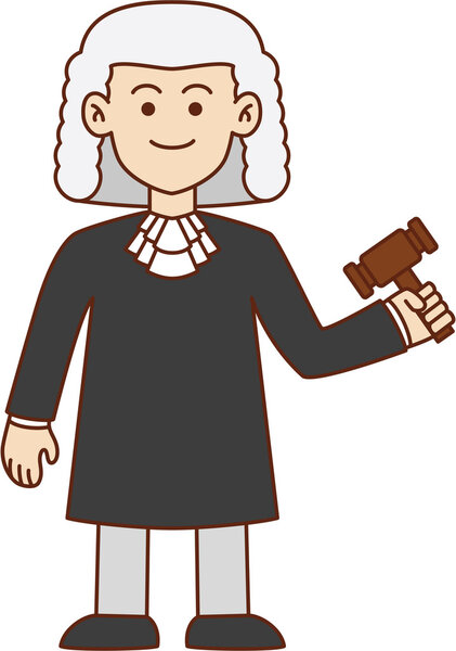Lawyer doodle cartoon illustration