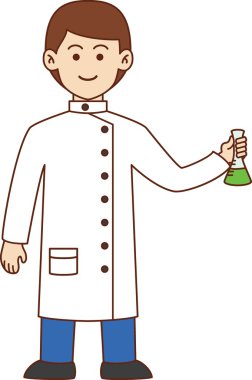 Bilim adamı doodle karikatür tasarlamak