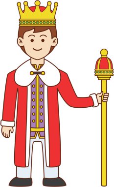 Kral doodle karikatür doodle