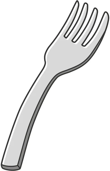 Fork vector desen animat ilustrare — Vector de stoc