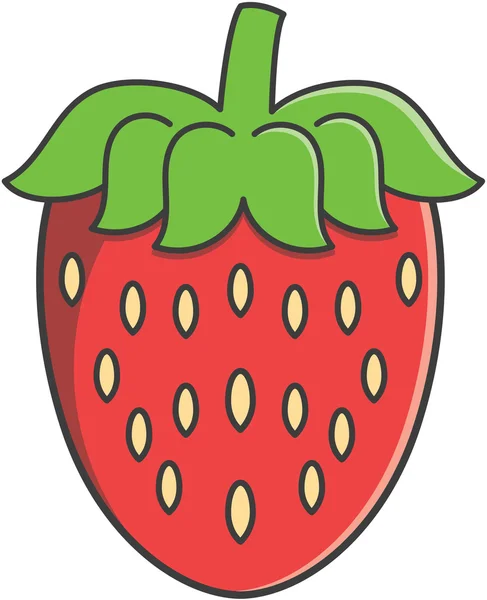 Strawberry vektor tecknad illustration — Stock vektor