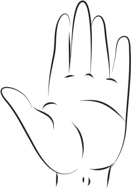 El basit bir siyah ve beyaz çizgi resimde gönüllü