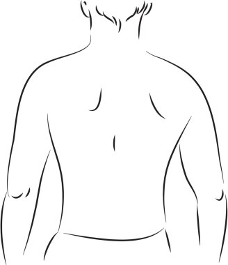 siyah ve beyaz arka basit hat illüstrasyon