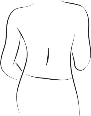 kalça siyah beyaz basit hat illüstrasyon