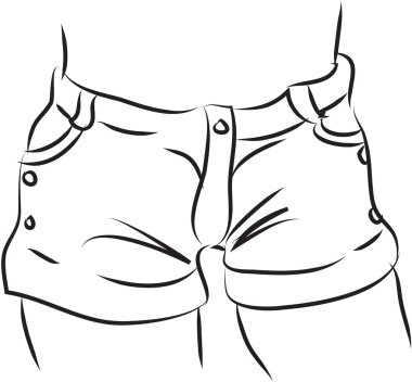 Şort vektör çizim tasarım