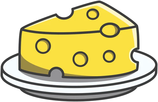 Ilustração doodle queijo —  Vetores de Stock