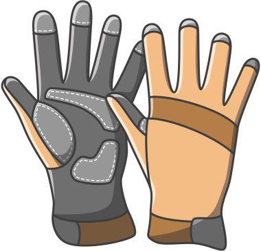 Eldiven illüstrasyon tasarım doodle