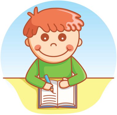 Çocuk çizgi film illüstrasyon yazma