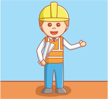 İş adam inşaat projesi