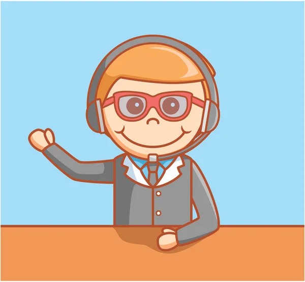 Customer service man illustration — Stock vektor