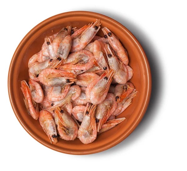 Shrimp in a bowl — Stock Photo, Image