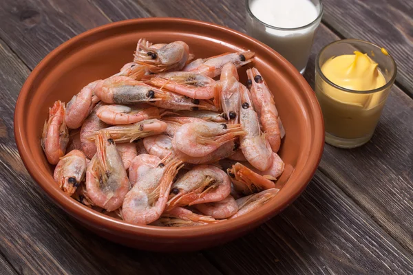 Shrimp in a bowl — Stock Photo, Image