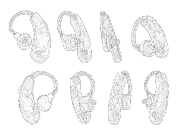 Векторный Слуховой Аппарат Восстановление Слуха Лечение Глухих — стоковый вектор