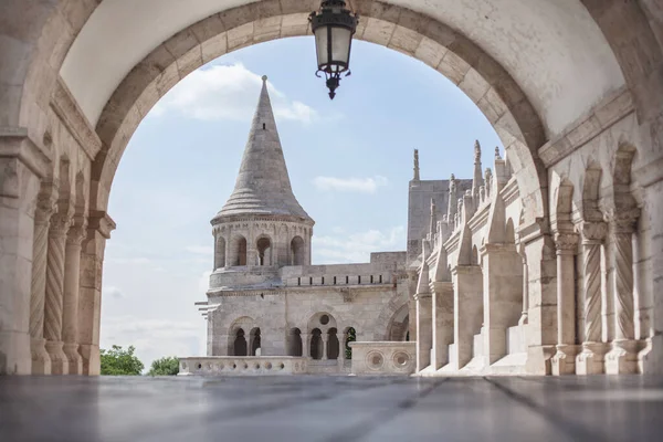 Světlý Slunečný Den Historickém Centru Budapešti Rybářská Bašta — Stock fotografie