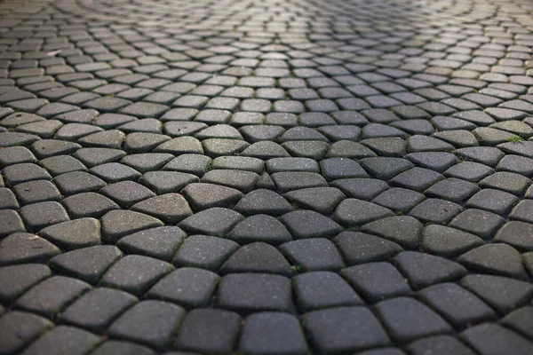 Textur Asfaltläggare Och Sten Vackert Mönster Från Markbeläggning — Stockfoto