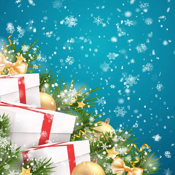 クリスマスカード お正月用のクリスマステンプレート — ストックベクタ