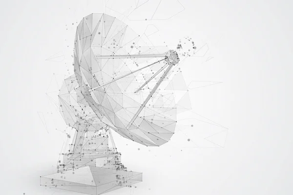 Abstracte Vector Radio Antenne Astronomie Ruimteonderzoek — Stockvector