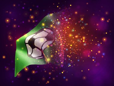 futbol bal vektör bayrağı renk arkaplanı