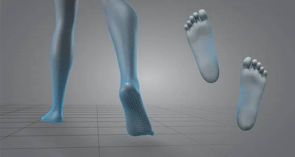 Abbildung Vektor Fußvolumen Gesundheit Und Schuhauswahl — Stockvektor