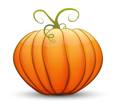 Büyük bir balkabağı şenliği. Çizgi film tarzında vektör illüstrasyonu