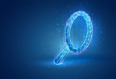 3d vektör sembolü, mavi arkaplandaki hacimli nesne. İş ve sunum için düzenName