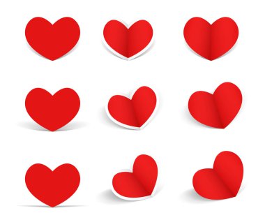 A heart of paper (valentine) peeps out of the folds of pages. design for the site. vector pattern, simple elliment, symbol of love vector A heart of paper (valentine) peeps out of the folds of pages. design for the site. vector pattern, simple elliment, symbol of love vector