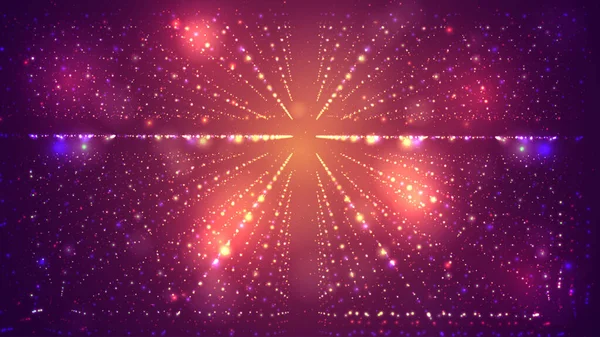Φωτεινό Διάνυσμα Άπειρο Φόντο Λάμψεις Των Αστεριών — Διανυσματικό Αρχείο