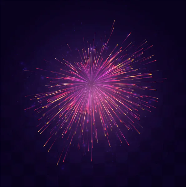 Explosion Festive Lumineuse Salut Vectoriel Sur Fond Mosaïque Remplaçable Sentiment — Image vectorielle