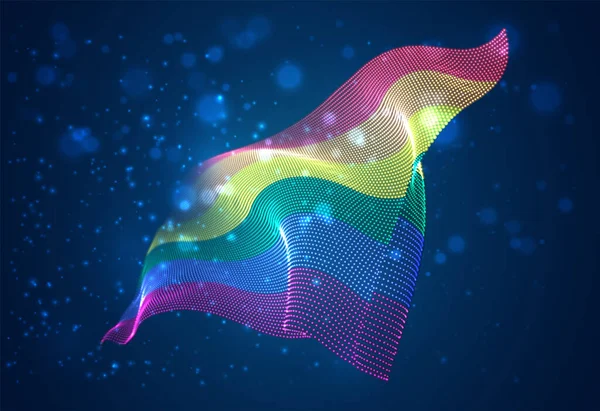 矢量明亮的国家旗帜抽象的圆点 彩虹Lgbt — 图库矢量图片