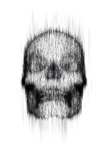从背景上的墨水滴下的人类头骨 抽象向量 — 图库矢量图片